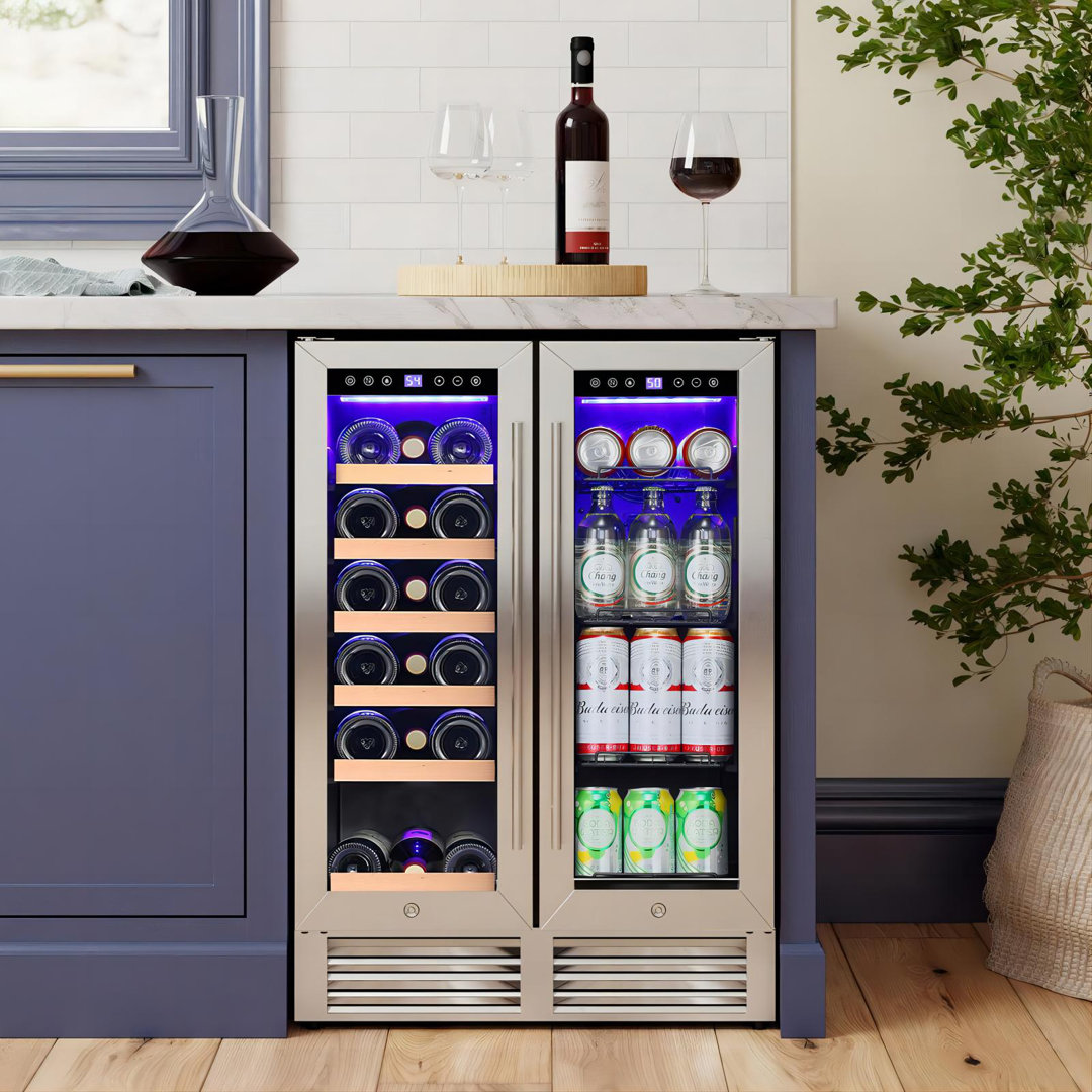 23.4'' 18 Bottle and 56 Can Dual Zone Freestanding/Built-In Wine & Beverage Refrigerator